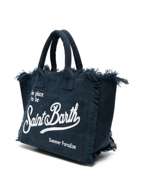 MC2 Saint Barth Vanity fringed-trim tote bag - Blue - zdjęcie produktu nr 2