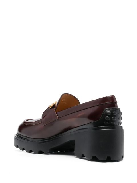 Tod's 60mm chain leather loafers - Brown