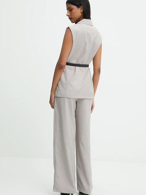 Answear.LAB komplet - kamizelka i spodnie damski kolor szary