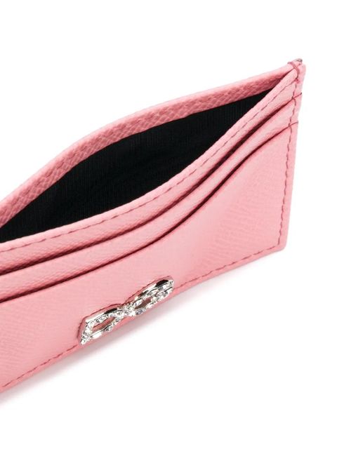 Dolce & Gabbana logo plaque cardholder - Pink