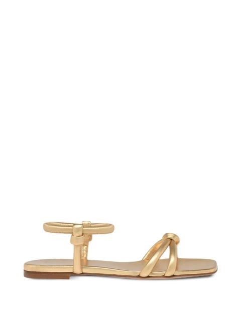 Gianvito Rossi knotted strap flat shoes - Gold - zdjęcie produktu nr 1