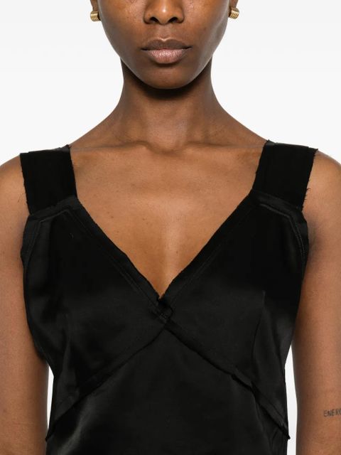 TOTEME cropped V-neck top - Black