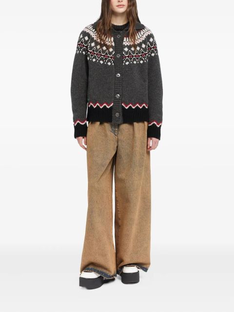 Alanui Sweet Winter fair-isle cardigan - Grey - zdjęcie produktu nr 2