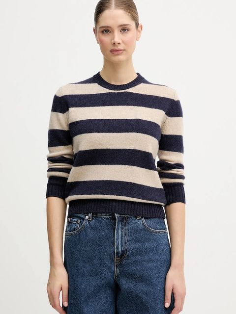 United Colors of Benetton sweter wełniany damski kolor beżowy 103ME107E - zdjęcie produktu nr 1