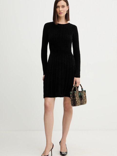 Guess sukienka MORGAN kolor czarny mini rozkloszowana W5BK79 Z3902