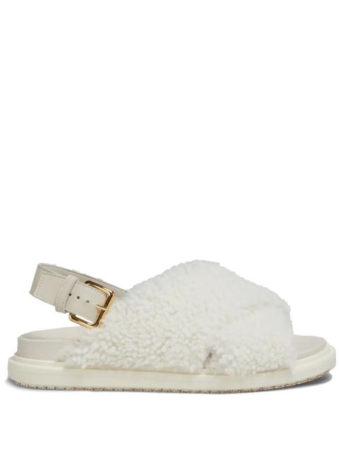 Marni Fussbett shearling sandals - White - zdjęcie produktu nr 1