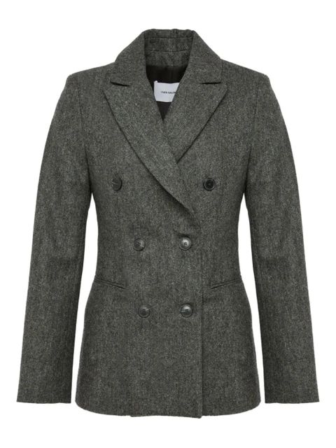 Yves Salomon double-breasted fitted jacket - Grey - zdjęcie produktu nr 1