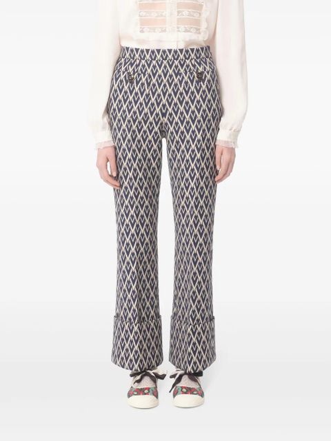 Valentino Garavani Toute La V jacquard trousers - Blue