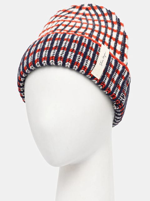 Stine Goya czapka z dodatkiem wełny 0 kolor czerwony SG-AW25-A044-2425 - zdjęcie produktu nr 2