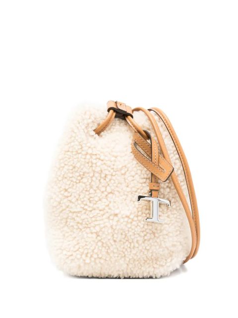 Tod's shearling bucket bag - Neutrals - zdjęcie produktu nr 1