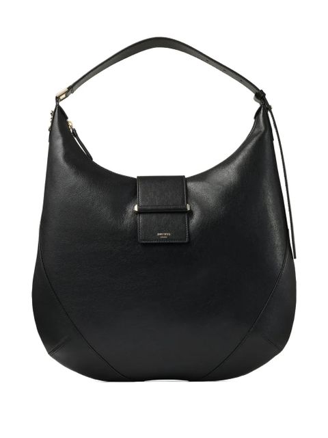 Jimmy Choo logo-print shoulder bag - Black