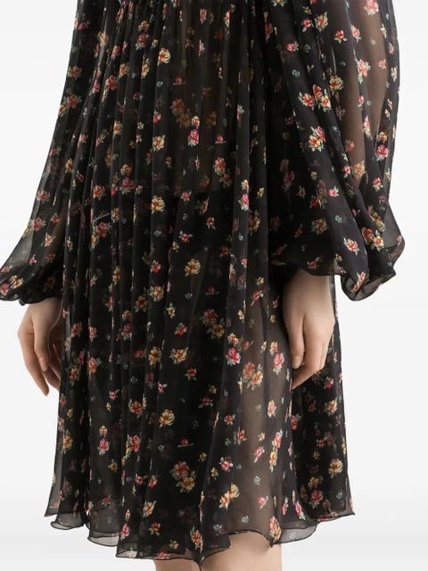 Dolce & Gabbana floral lace mini dress - Black