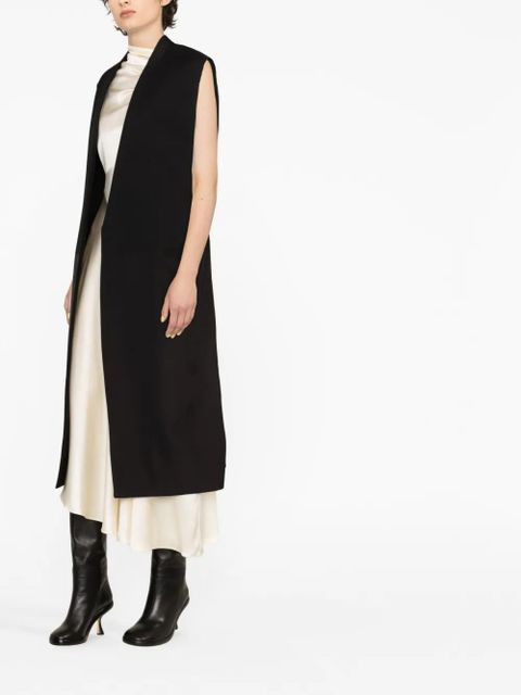 Jil Sander single-breasted tailored vest - Black