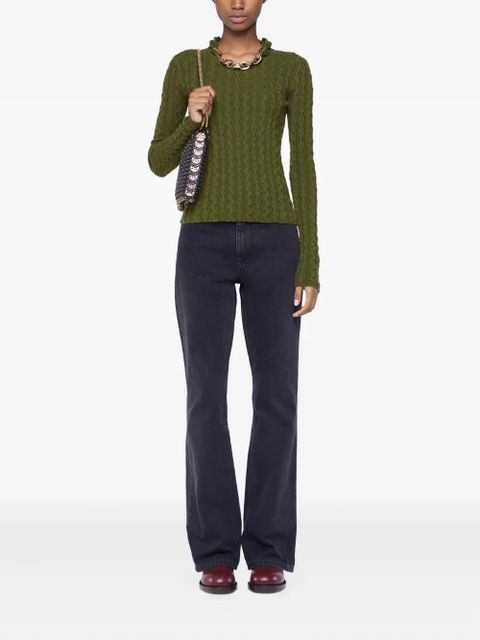 Rabanne cable-knit top - Green
