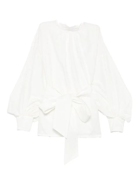 ZIMMERMANN tie-waist blouse - White