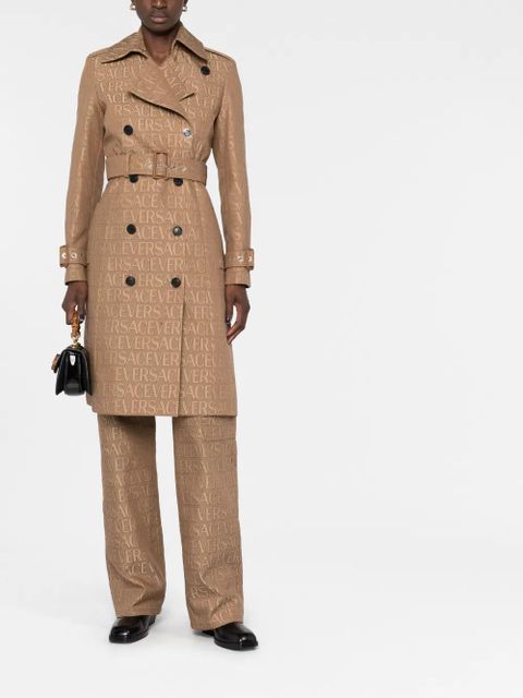 Versace Versace Allover-jacquard trench coat - Brown - zdjęcie produktu nr 2