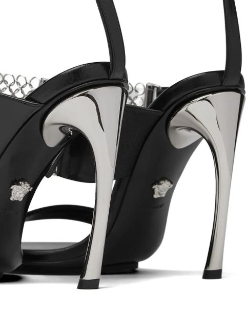 Versace Pincer heeled sandals - Black