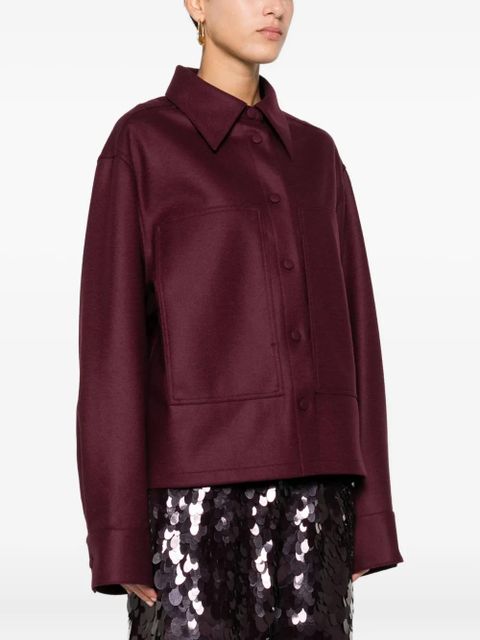 Jil Sander long-sleeve wool shirt - Red - zdjęcie produktu nr 2