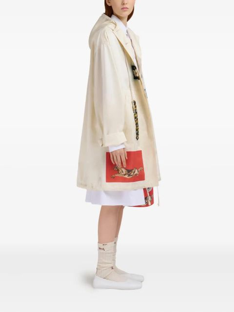 Marni patchwork-design midi skirt - White