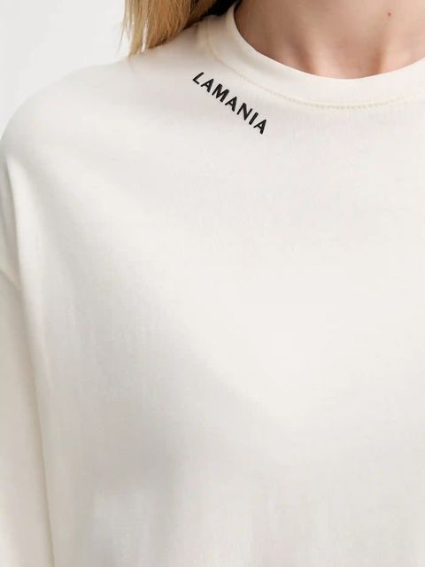 La Mania t-shirt bawełniany damski kolor beżowy ADELL