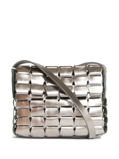 DRAGON DIFFUSION Link leather cross body bag - Silver