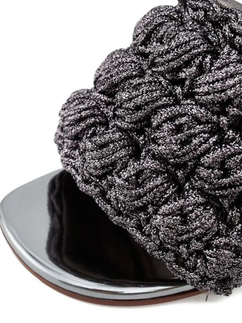 JW Anderson lurex-detail interwoven sandals - Grey