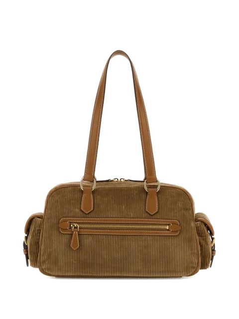 Miu Miu Pocket corduroy tote bag - Brown - zdjęcie produktu nr 2