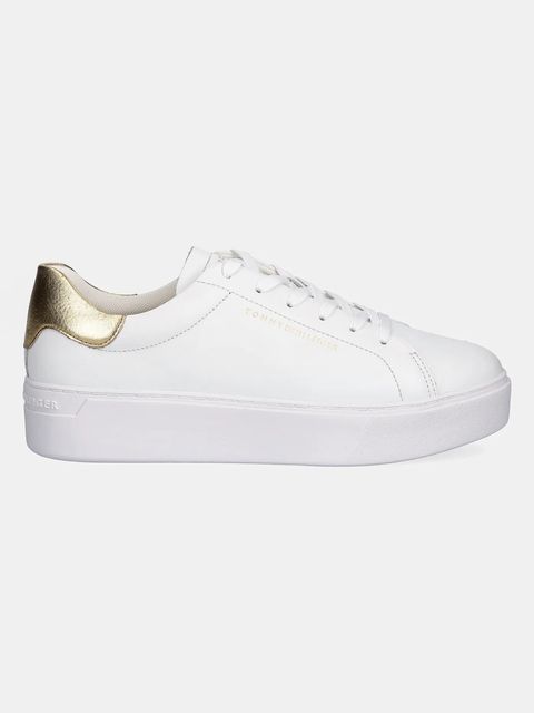 Tommy Hilfiger sneakersy skórzane ESSENTIAL PLATFORM COURT SNEAKER damskie kolor biały FW0FW08756 - zdjęcie produktu nr 2