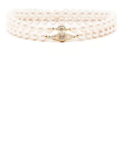 Vivienne Westwood two-row choker necklace - Neutrals - zdjęcie produktu nr 1