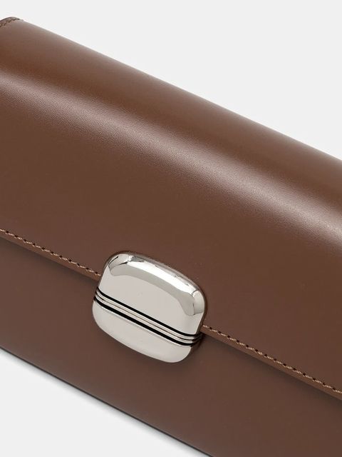 Answear.LAB torebka skórzana kolor brązowy