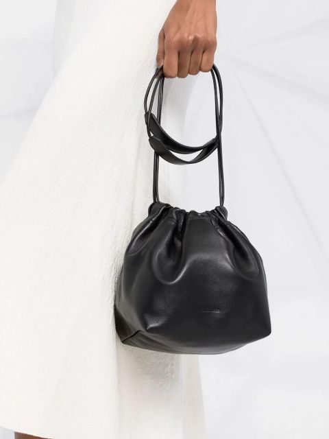 Jil Sander drawstring-fastening bucket bag - Black