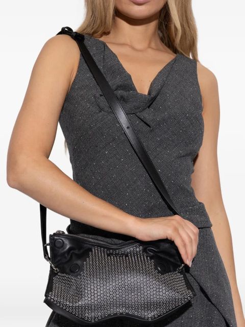 Alexander McQueen Manta studded zip clutch bag - Black