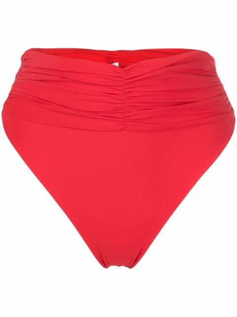 Magda Butrym high-waisted ruched bikini bottoms - Red - zdjęcie produktu nr 1