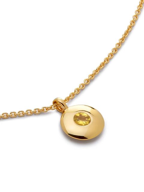 Monica Vinader 18kt recycled gold vermeil Birthstone citrine pendant necklace - zdjęcie produktu nr 2