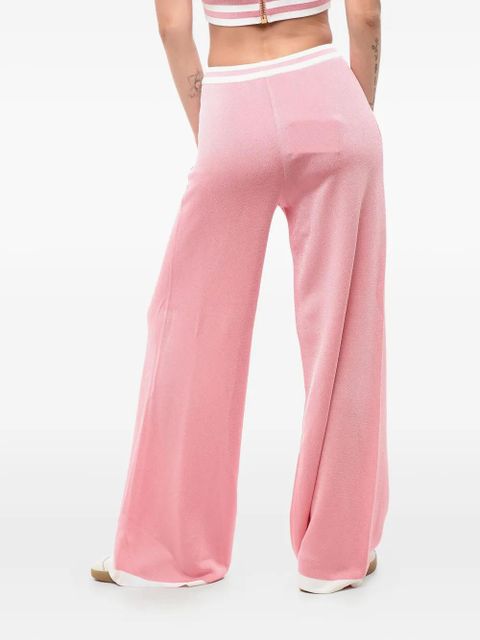 Balmain side-stripe elastic-waistband trousers - Pink