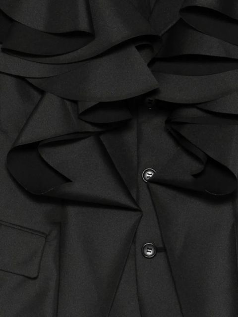 Comme Des Garçons ruffled button coat - Black