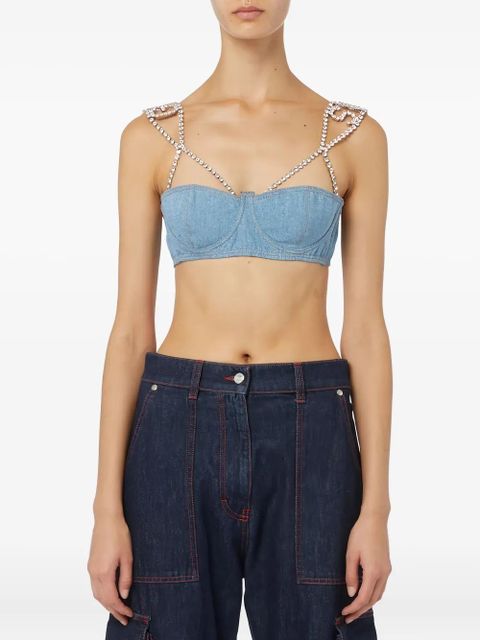 GCDS bling denim top - Blue - zdjęcie produktu nr 1