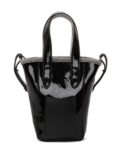 JW Anderson mini Belt coated-denim tote bag - Black