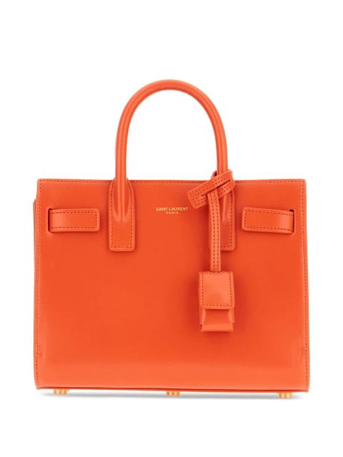 Saint Laurent leather top-handles tote bag - Orange - zdjęcie produktu nr 1