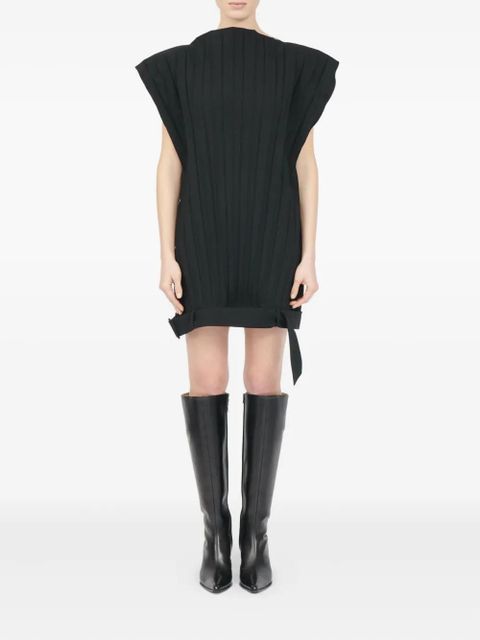 MM6 Maison Margiela pleated sleeveless mini dress - Black - zdjęcie produktu nr 2