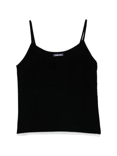 Prada logo-patch sleeveless top - Black - zdjęcie produktu nr 1