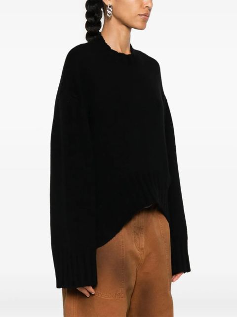 The Attico ribbed-knit sweater - Black