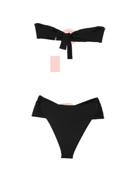 La Reveche Derya floral-appliqué bikini - Black - zdjęcie produktu nr 2