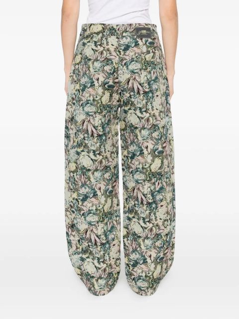 GANNI floral trousers - Neutrals