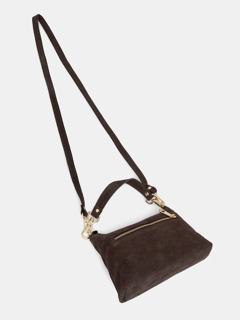Answear.LAB torebka zamszowa kolor brązowy