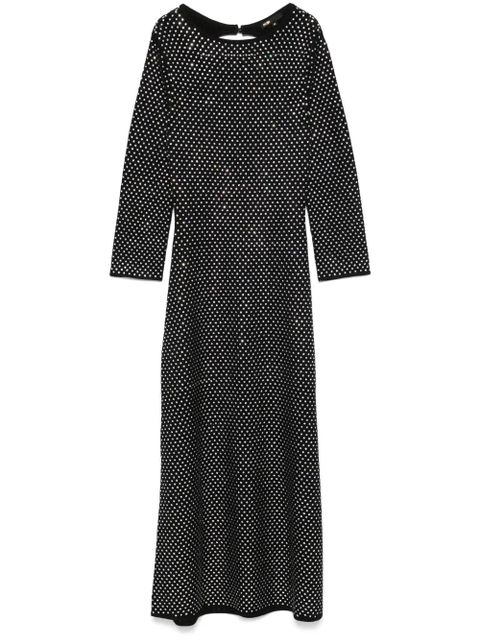 Maje rhinestoned maxi dress - Black