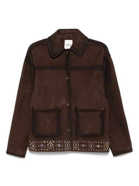 SANDRO suede jacket - Brown - zdjęcie produktu nr 1