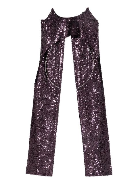 Rabanne sequinned sleeveless top - Purple