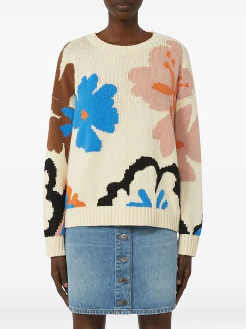 Weekend Max Mara floral crew-neck sweater - Neutrals - zdjęcie produktu nr 2