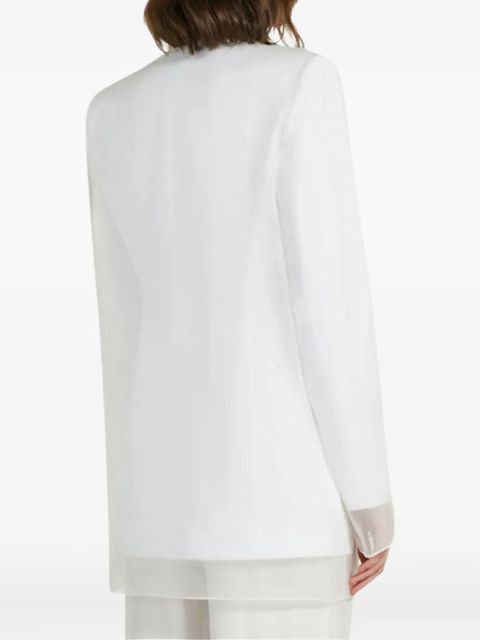 Max Mara double-layered organza jacket - White